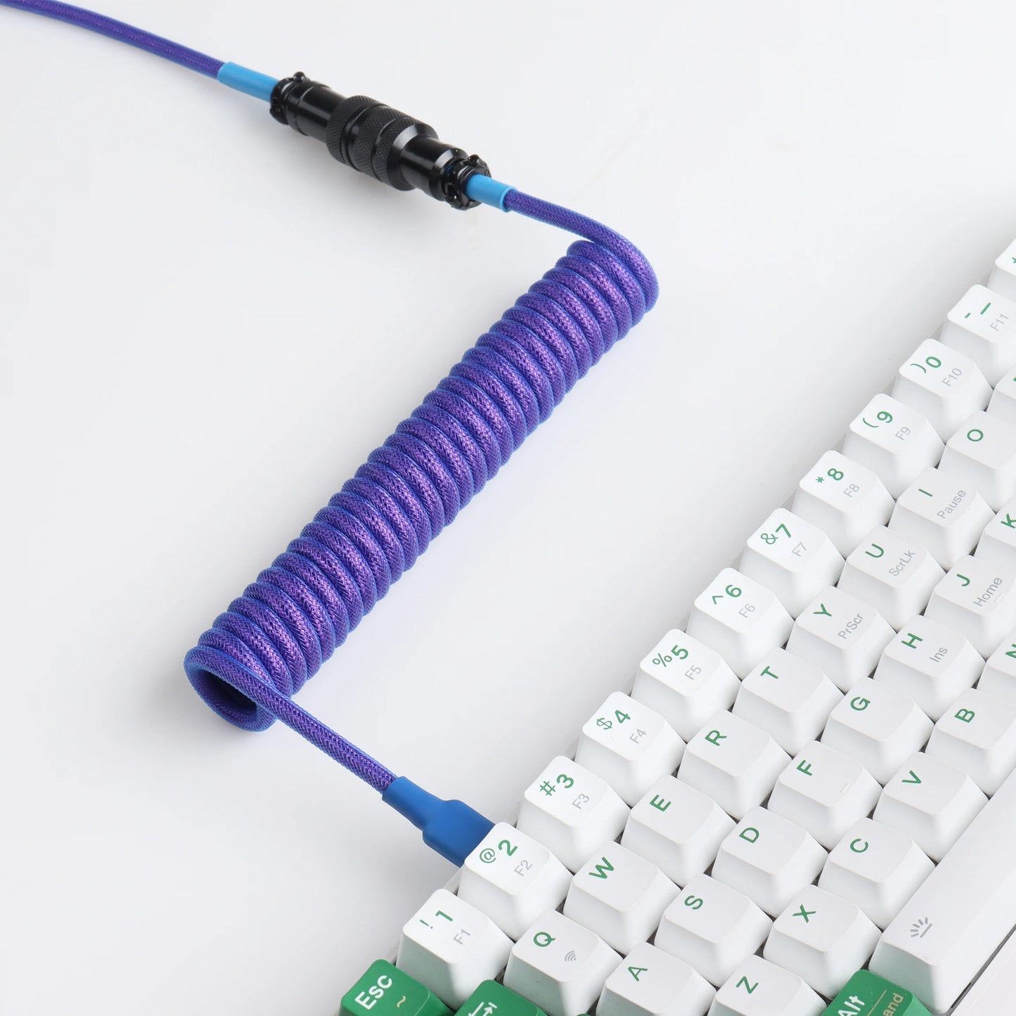 Mechanical Keyboard Custom Coiled Cable RGB  Type C USB Cable Custom Gaming Coiled Keyboard Cable