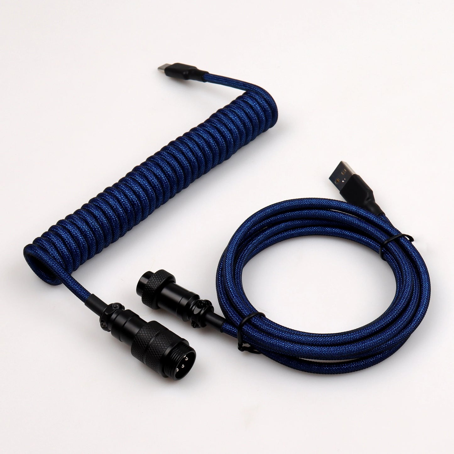 Mechanical Keyboard Custom Coiled Cable RGB  Type C USB Cable Custom Gaming Coiled Keyboard Cable