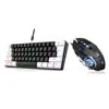 Factory Shipment 61 Keys Wired Mini RGB Luminous Game Mechanical Keyboard Business Office Portable Compact Computer Keyboard