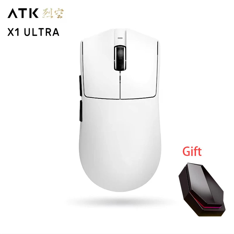 Atk X1 Pro Max Mouse X1 Ultra Wireless Bluetooth Mouse Paw3950/Ultra 8k Lightweight 49g 2 Mode Mouse Fps Gamer Mouse Custom Gift