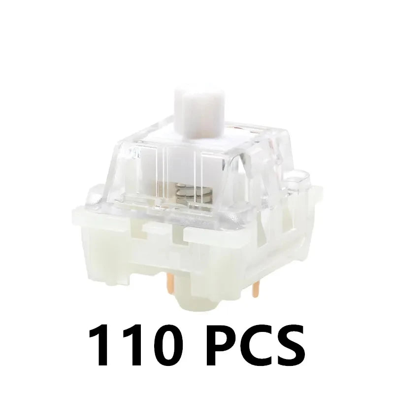 KTT Kang White V3 Switches Mechanical Keyboard Linear Switch 3 Pin Custom Cherry RGB SMD Gaming Compatible Hot Swap MX Switch