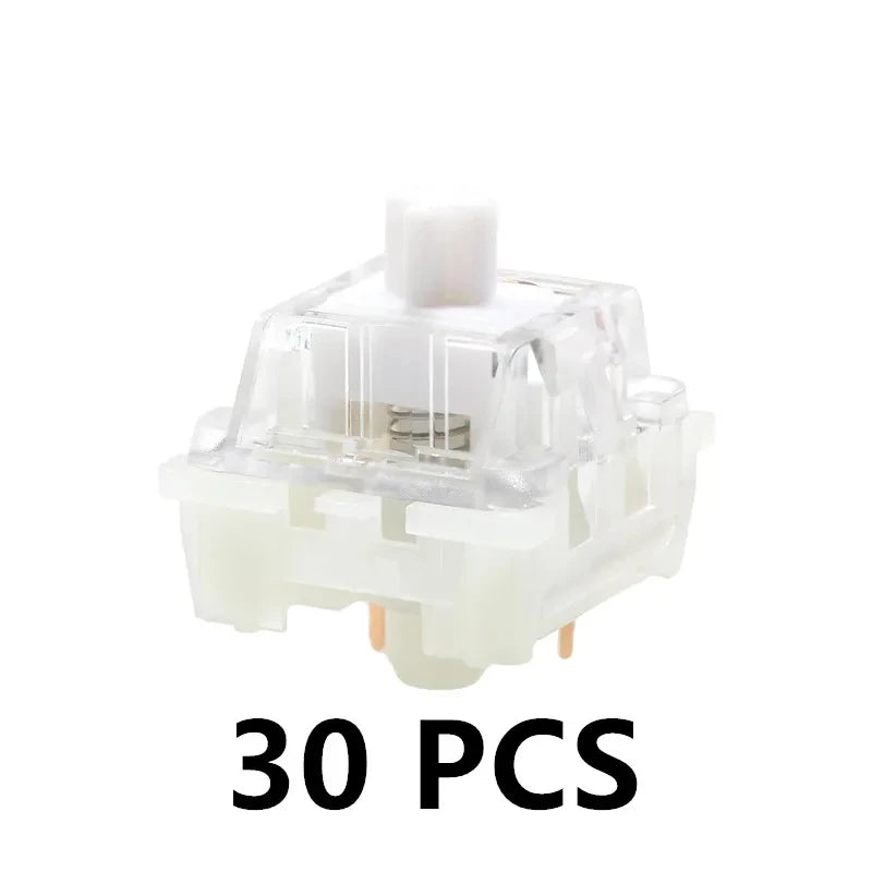 KTT Kang White V3 Switches Mechanical Keyboard Linear Switch 3 Pin Custom Cherry RGB SMD Gaming Compatible Hot Swap MX Switch