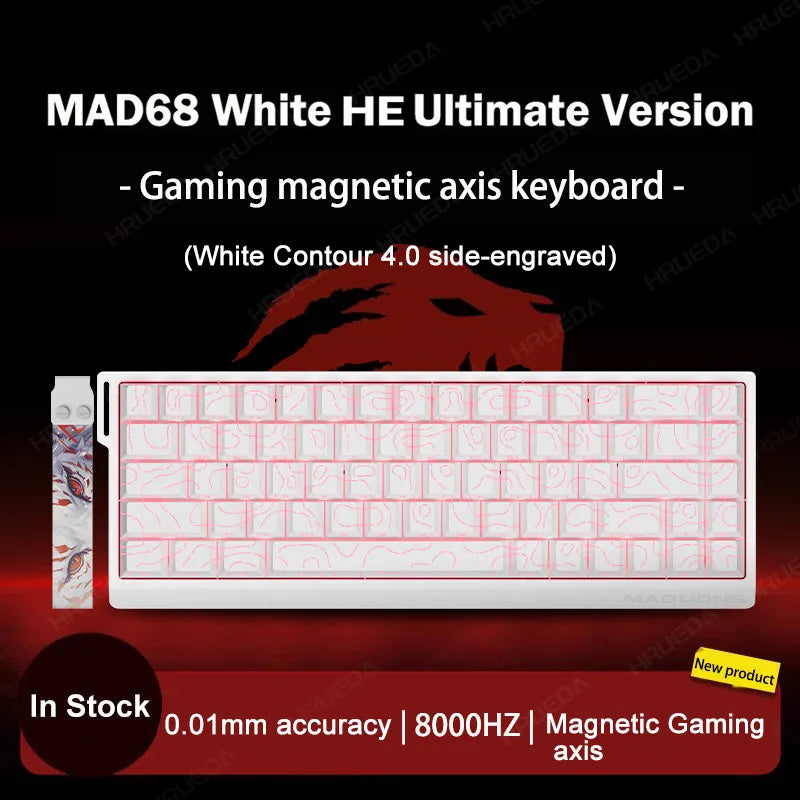 FGG Original MADLIONS Mad 60/68 HE E-sport Magnetic Switch Keyboard 0.02 RT 8K HZ Wired RGB Hot Swap 0.125ms Latency Customized
