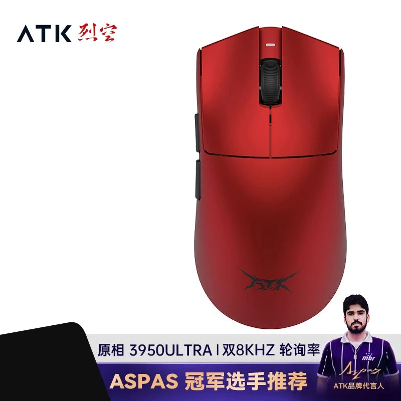 Atk X1 Pro Max Mouse X1 Ultra Wireless Bluetooth Mouse Paw3950/Ultra 8k Lightweight 49g 2 Mode Mouse Fps Gamer Mouse Custom Gift