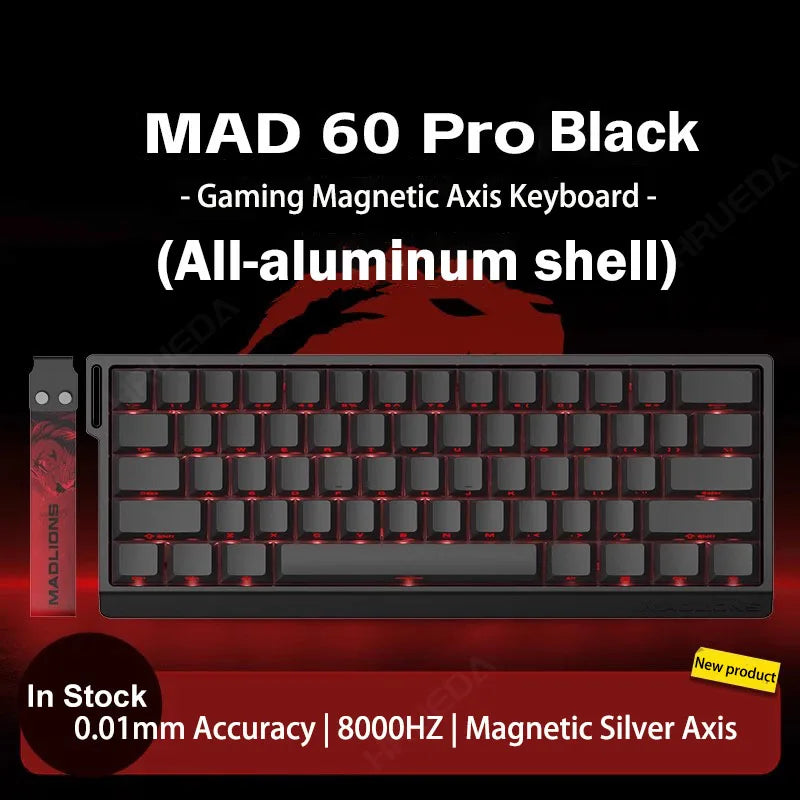 FGG Original MADLIONS Mad 60/68 HE E-sport Magnetic Switch Keyboard 0.02 RT 8K HZ Wired RGB Hot Swap 0.125ms Latency Customized