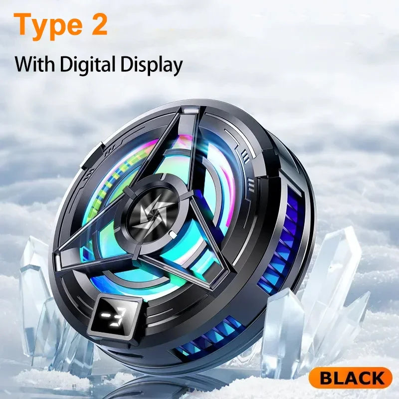 SL17 Magnetic Phones Cooler Back-Clip 2 in 1 Game Cooler Semiconductor Fast Phone Cooling Fan for IOS Android Phone
