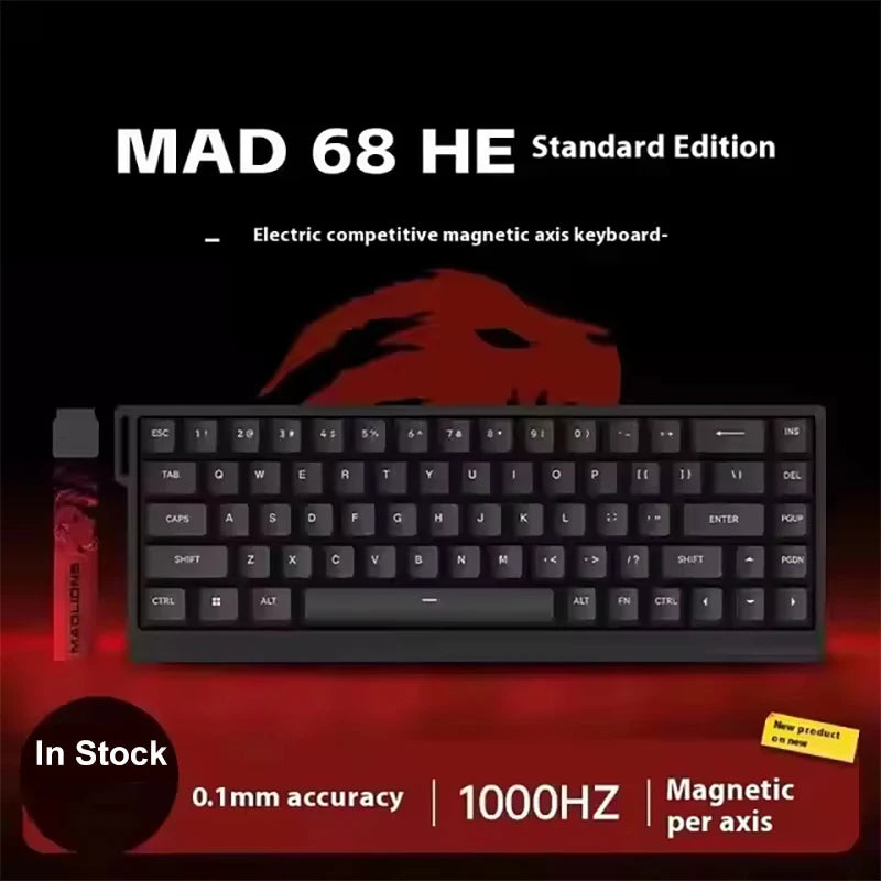FGG Original MADLIONS Mad 60/68 HE E-sport Magnetic Switch Keyboard 0.02 RT 8K HZ Wired RGB Hot Swap 0.125ms Latency Customized