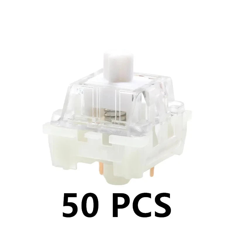 KTT Kang White V3 Switches Mechanical Keyboard Linear Switch 3 Pin Custom Cherry RGB SMD Gaming Compatible Hot Swap MX Switch