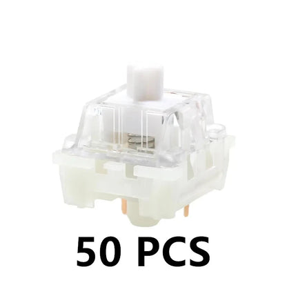 KTT Kang White V3 Switches Mechanical Keyboard Linear Switch 3 Pin Custom Cherry RGB SMD Gaming Compatible Hot Swap MX Switch